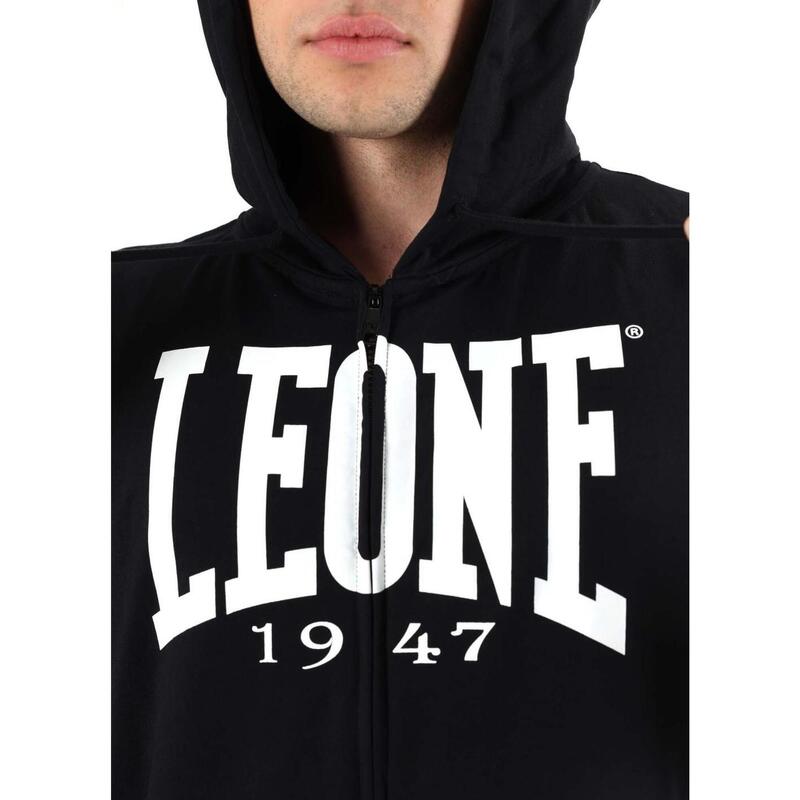 Leone Basic Sweat à capuche zippé sans manches pour homme