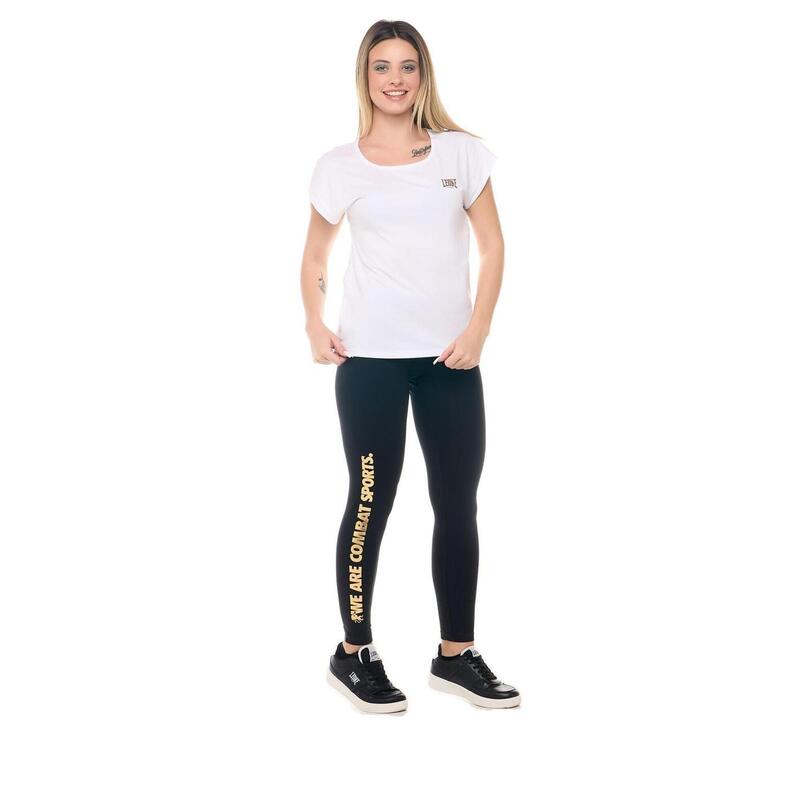 Camiseta mujer Leone Gold logo manga corta