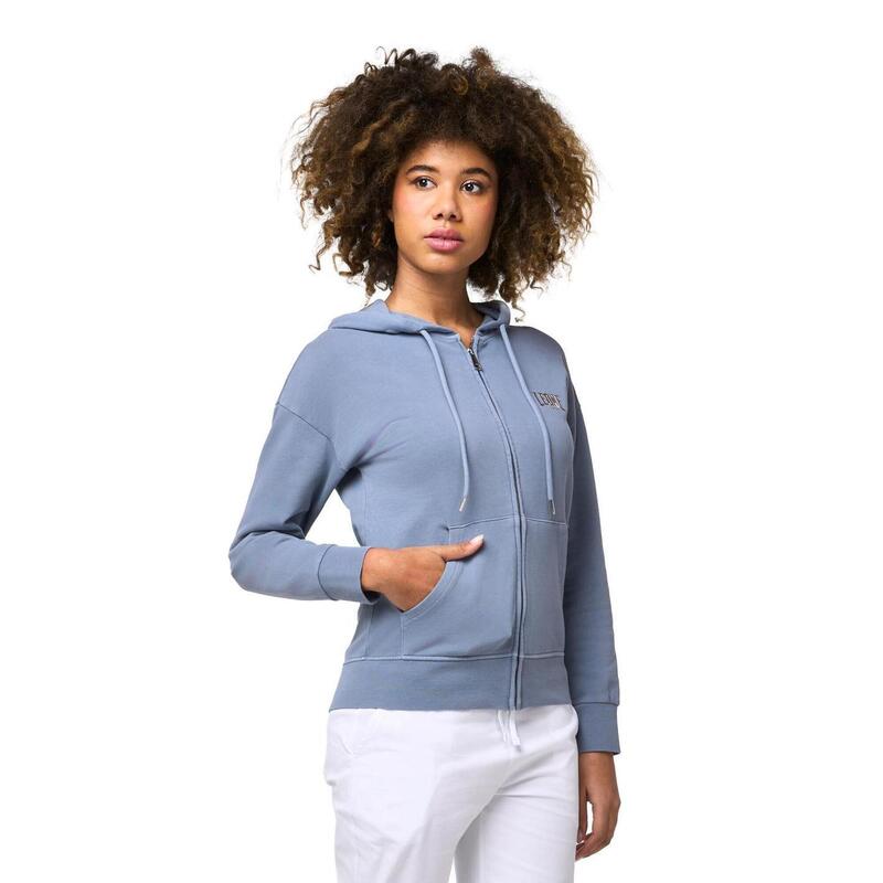 Sudadera con capucha y cremallera para mujer Leone Blue