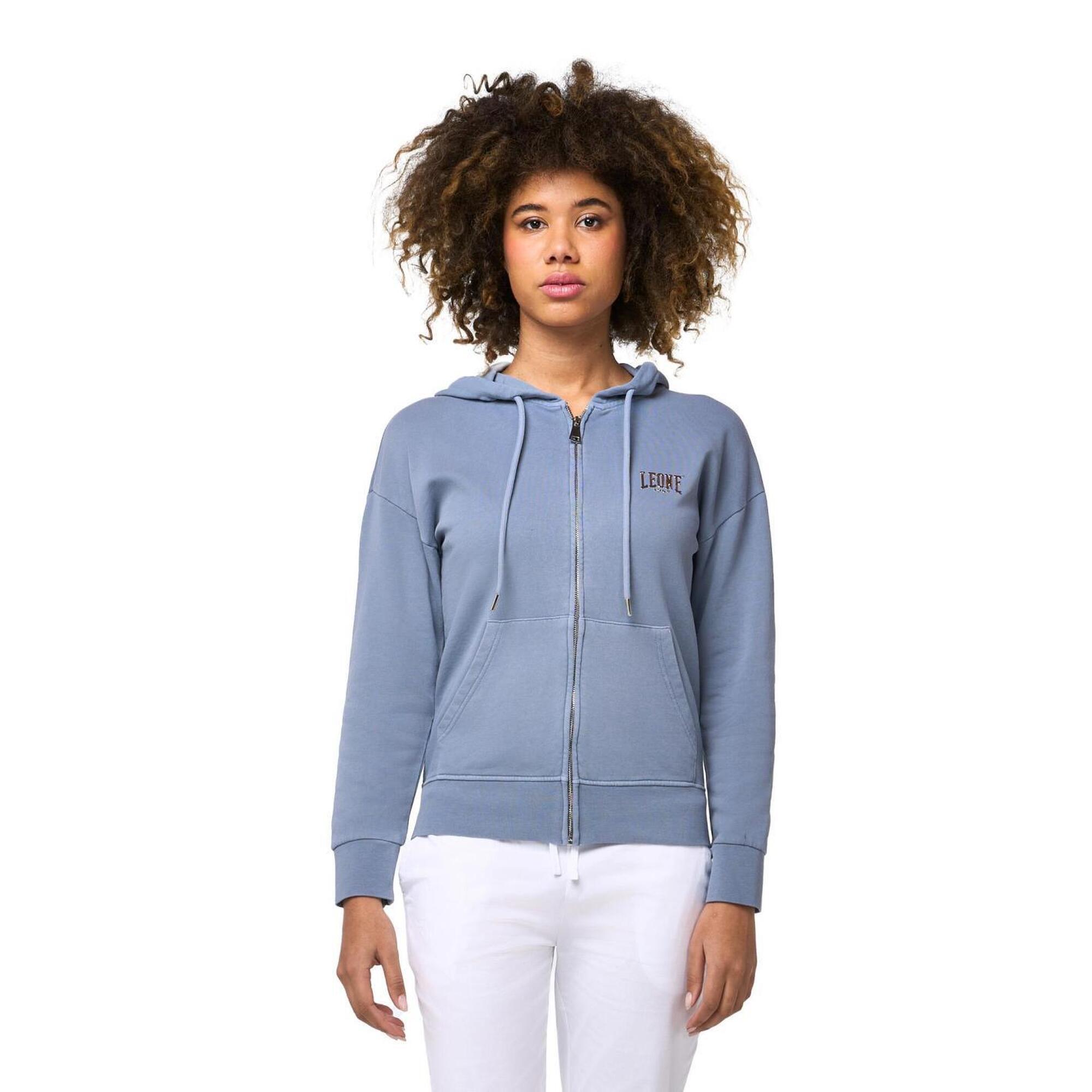 Leone 1947 Apparel - Sweat À Capuche Zippé Femme Leone Bleu - Sweat-shirt - Bleu - 10 À 12 Ans - Decathlon