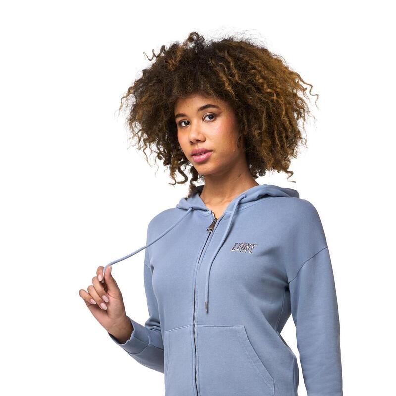 Sudadera con capucha y cremallera para mujer Leone Blue