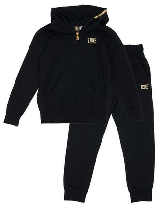 Leone Gold Kinder-Trainingsanzug mit Kapuze und Reißverschluss