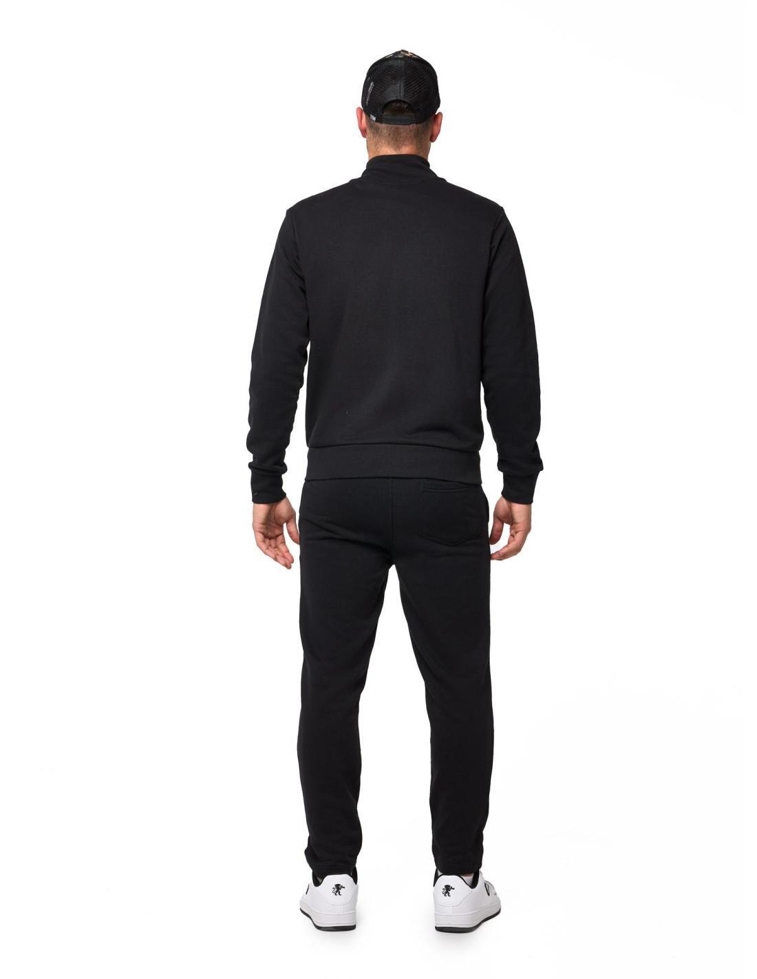 Tuta da uomo con felpa con colletto e zip e pantalone non felpata Leone Basic 4/8