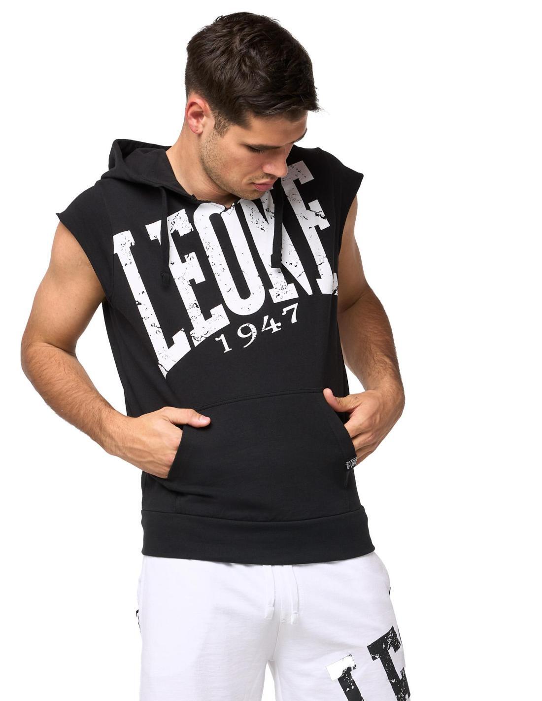 Leone Boxe Sweat-shirt à capuche sans manches pour homme 3/5