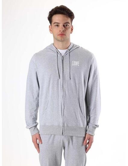 Leone Sportliches Herren-Non-Sweatshirt mit Reißverschluss und Reißverschluss