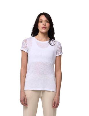Leone lace dames-t-shirt met korte mouwen