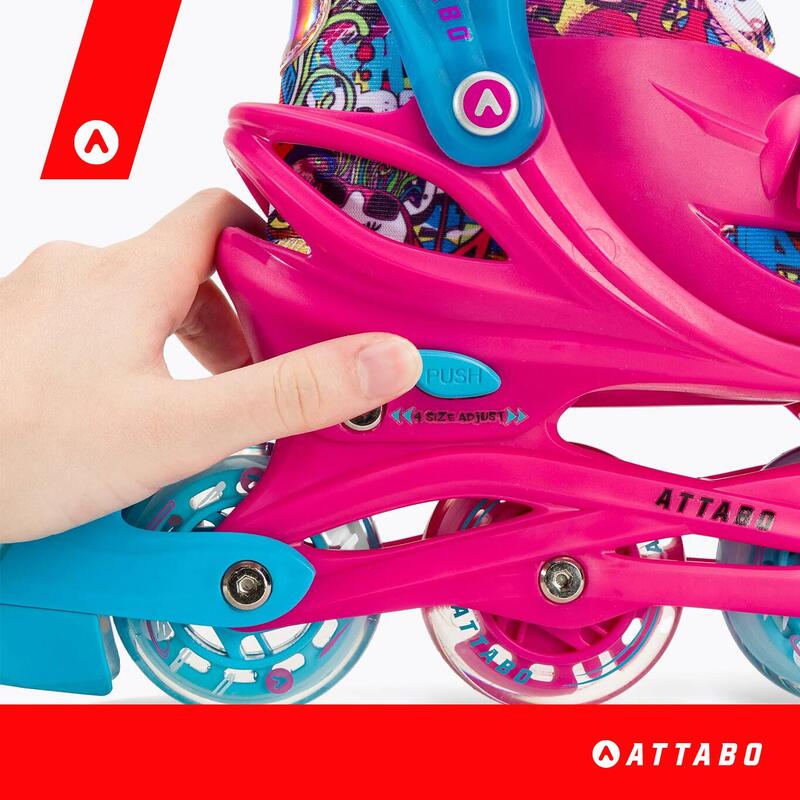 Patins à roulettes enfants ATTABO Turbojet LED