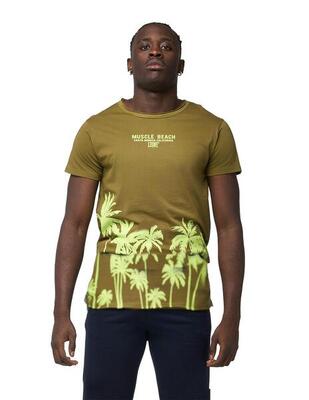 Leone beach bedrukt t-shirt met korte mouwen