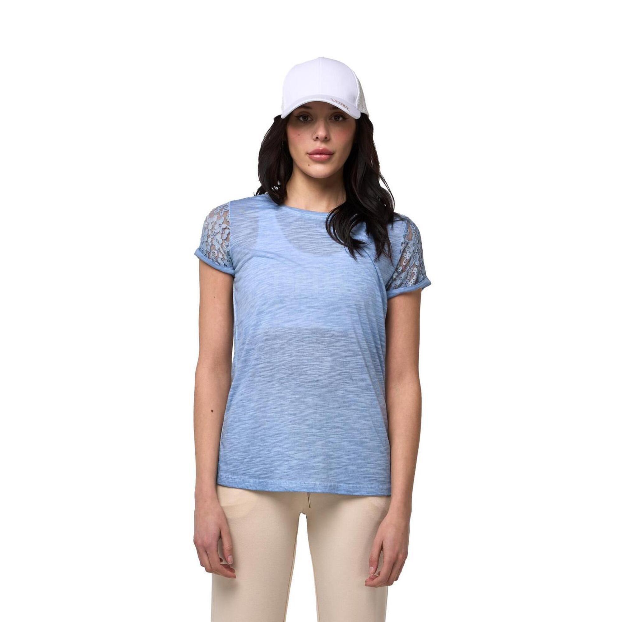 Leone 1947 Apparel - T-shirt Manches Courtes Femme Leone Lace - T-shirt Manches Courtes - Bleu - 52 2xl - Decathlon