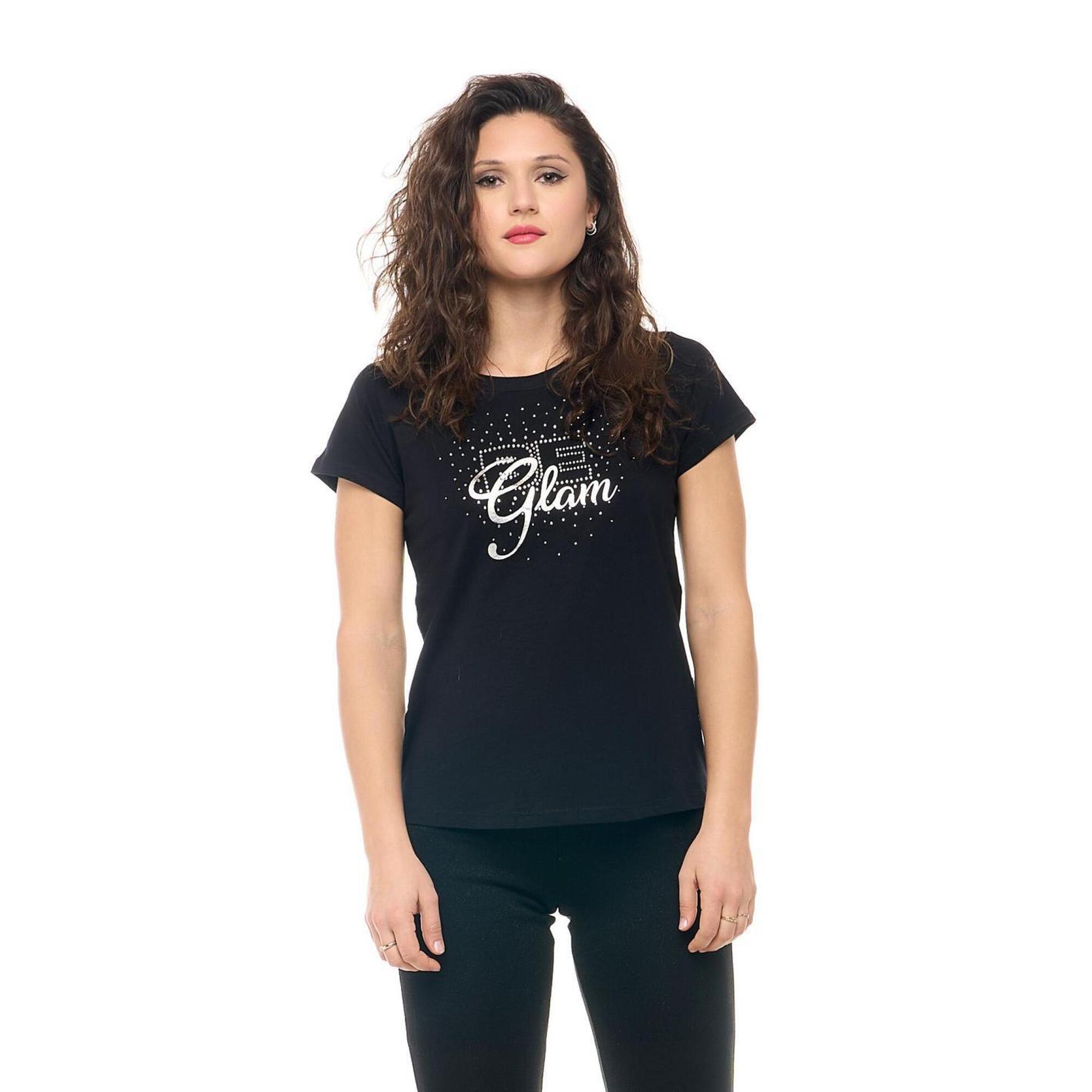 Leone 1947 Apparel - T-shirt Manches Courtes Femme Be Glam - T-shirt Manches Courtes - Noir -  4 À 6 Ans - Decathlon