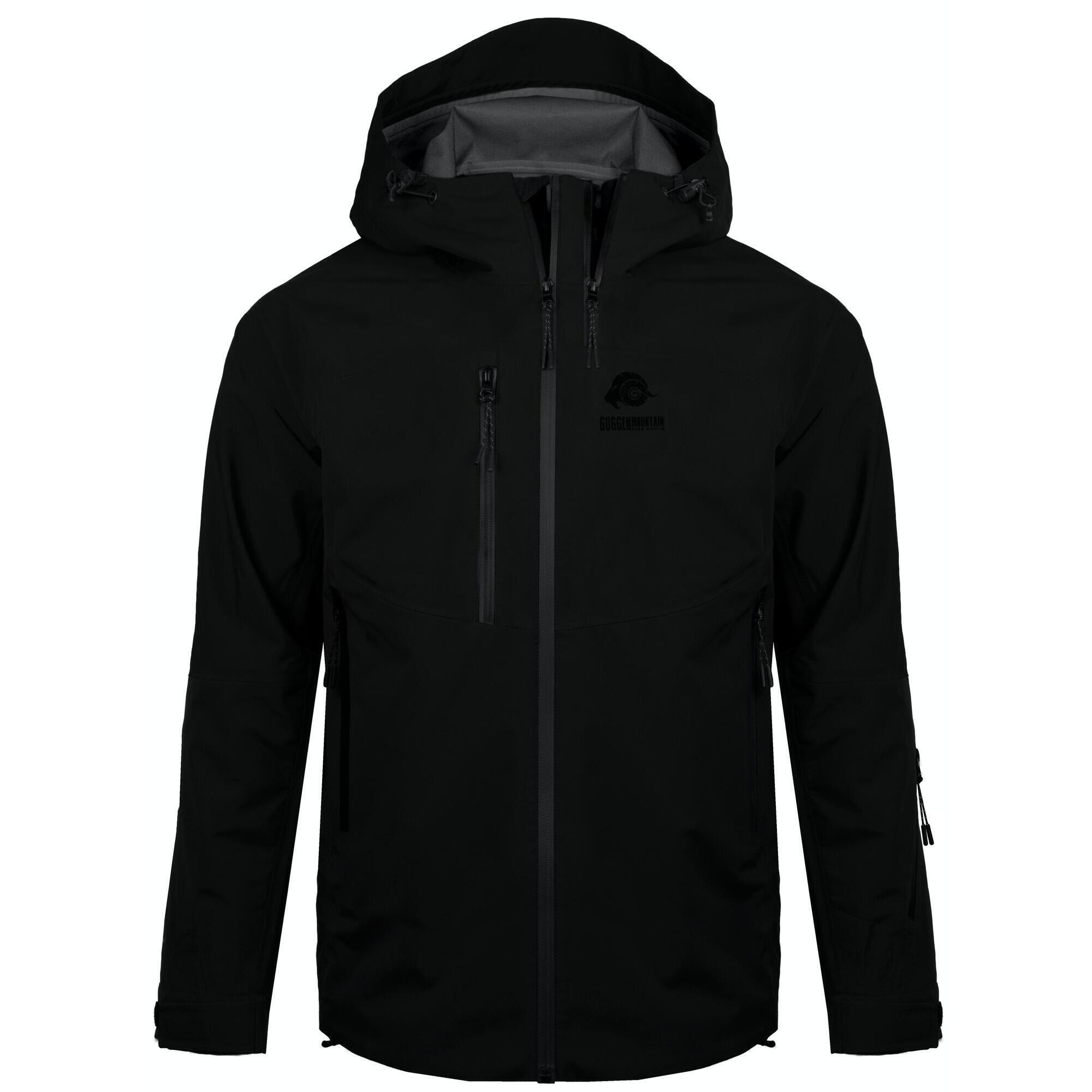 Guggen Mountain - Veste Tous Temps H07 Hommes 3 Couches Hardshell Imperméable Veste De Randonnée - Veste - Noir - 42 M/l - Decathlon