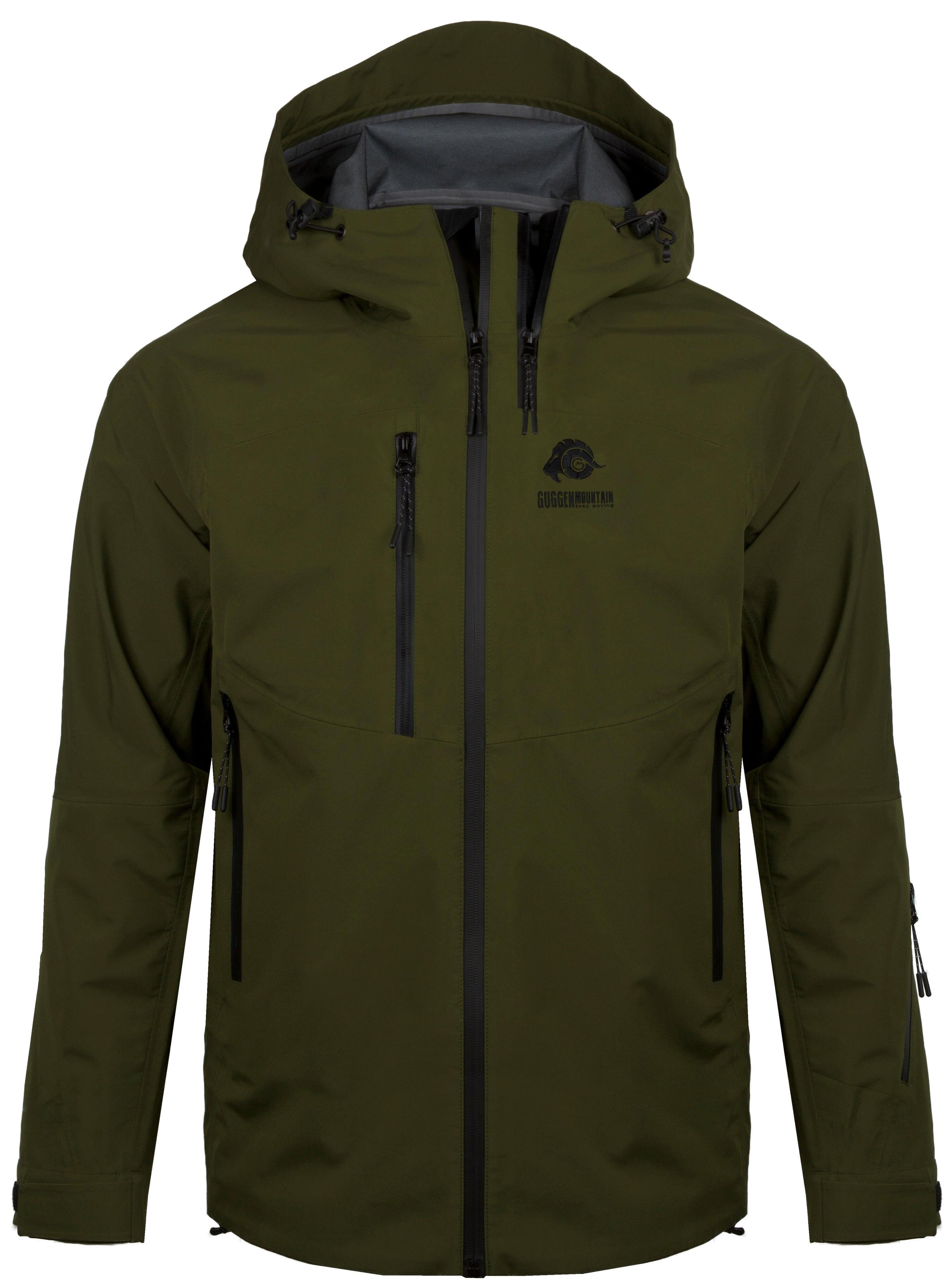 GUGGEN MOUNTAIN All-weather jas H07 Heren 3-laags hardshell waterdicht wandeljack Outdoor