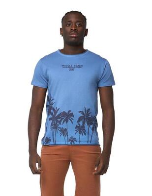 Leone beach bedrukt t-shirt met korte mouwen