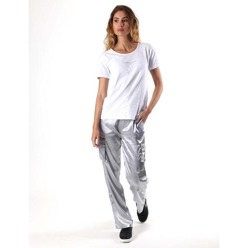 Pantalón cargo de mujer Leone Be Glam con bolsillos grandes