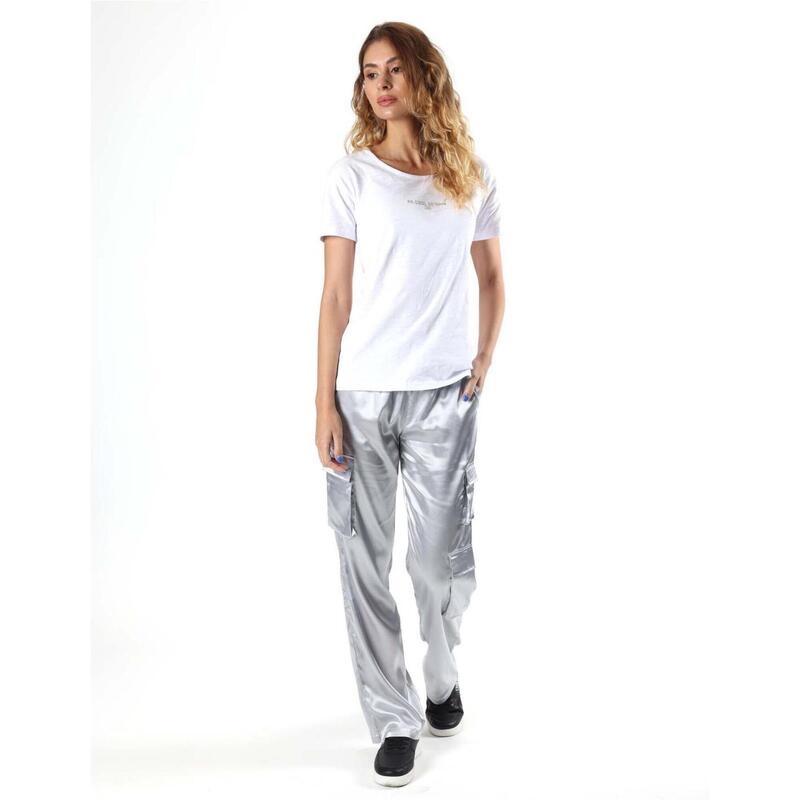 Pantalón cargo de mujer Leone Be Glam con bolsillos grandes