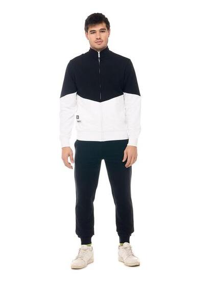 Tuta da uomo non felpata con zip e colletto non felpata Leone Active