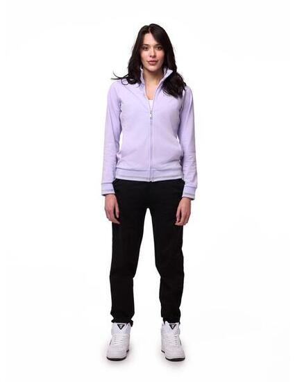 Tuta da donna con felpa con colletto e zip e joggers non felpata Leone Bright