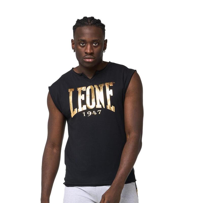 T-shirt sans manches homme coupe brute Leone New Gold