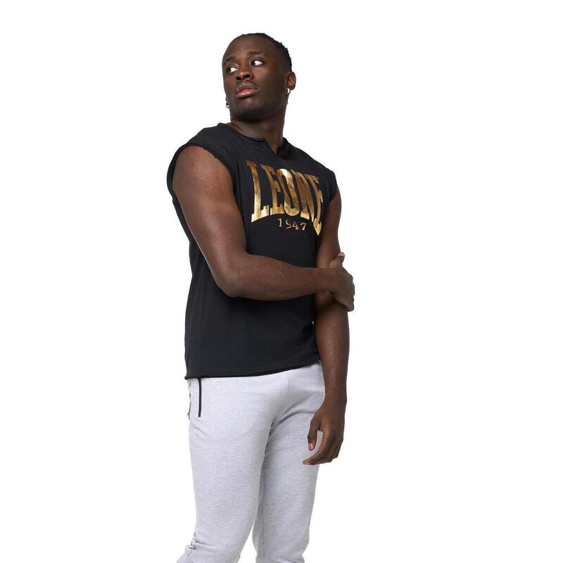 T-shirt sans manches homme coupe brute Leone New Gold