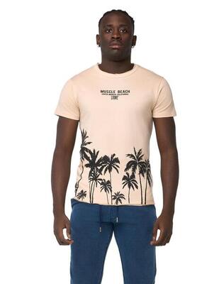 Leone beach bedrukt t-shirt met korte mouwen