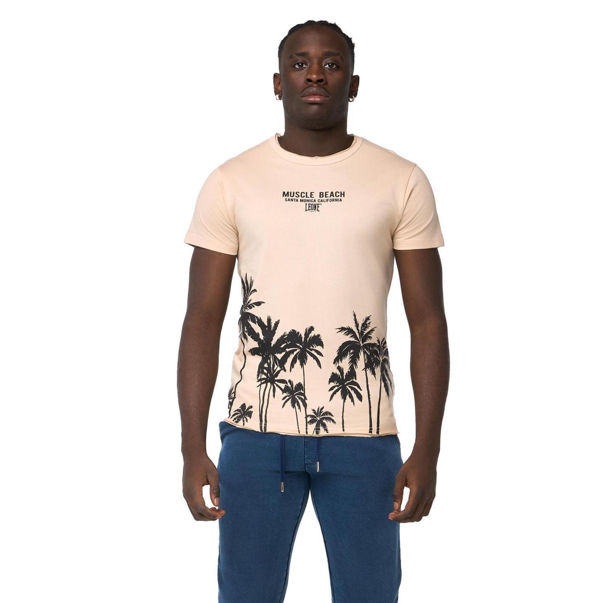 T-Shirt de manga curta com estampa Leone Beach