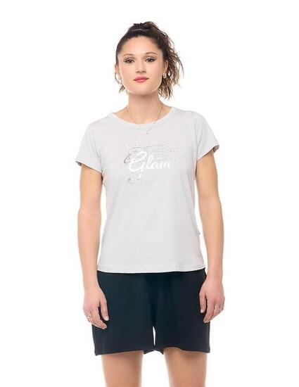 Be Glam Damen-Kurzarm-T-Shirt