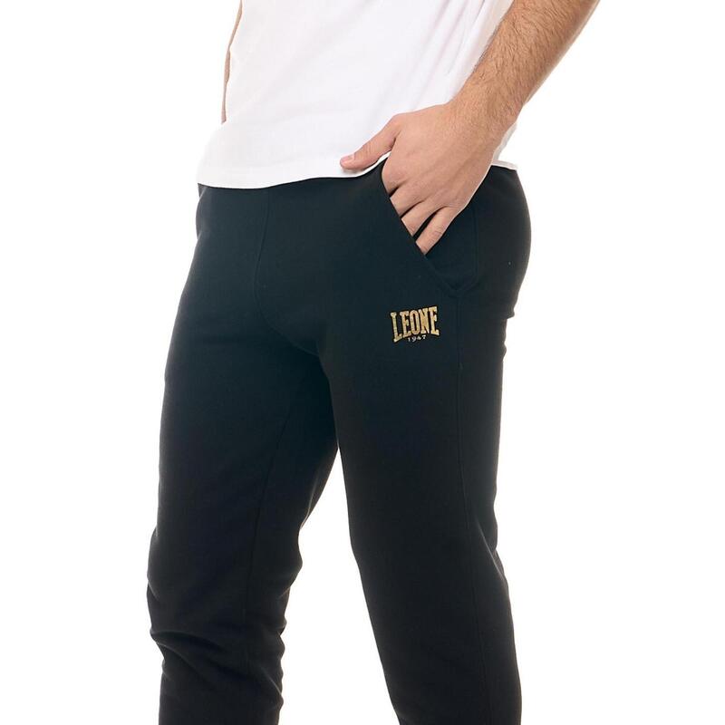 Leone New Gold heren joggingbroek zonder fleece met manchetten