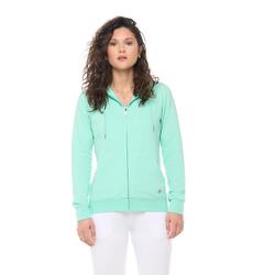 Sudadera con capucha y cremallera sin sudadera de mujer Leone Basic