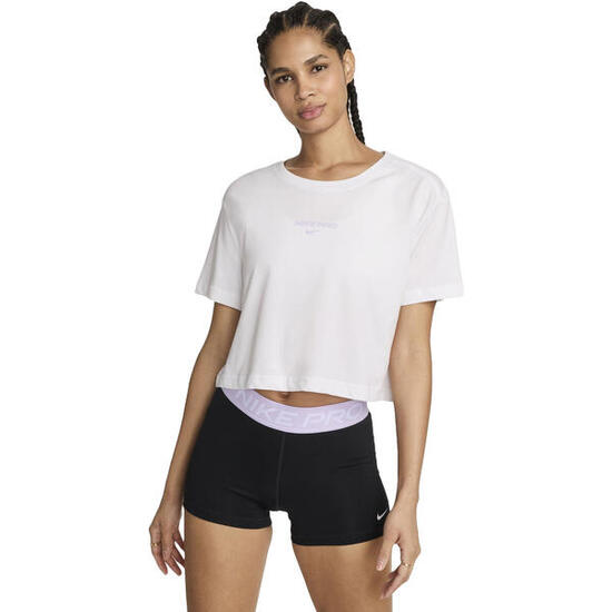 Camiseta Nike Pro, Blanco, Mujer
