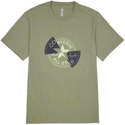 T-Shirt Converse Distort Tee. Grün. Herren
