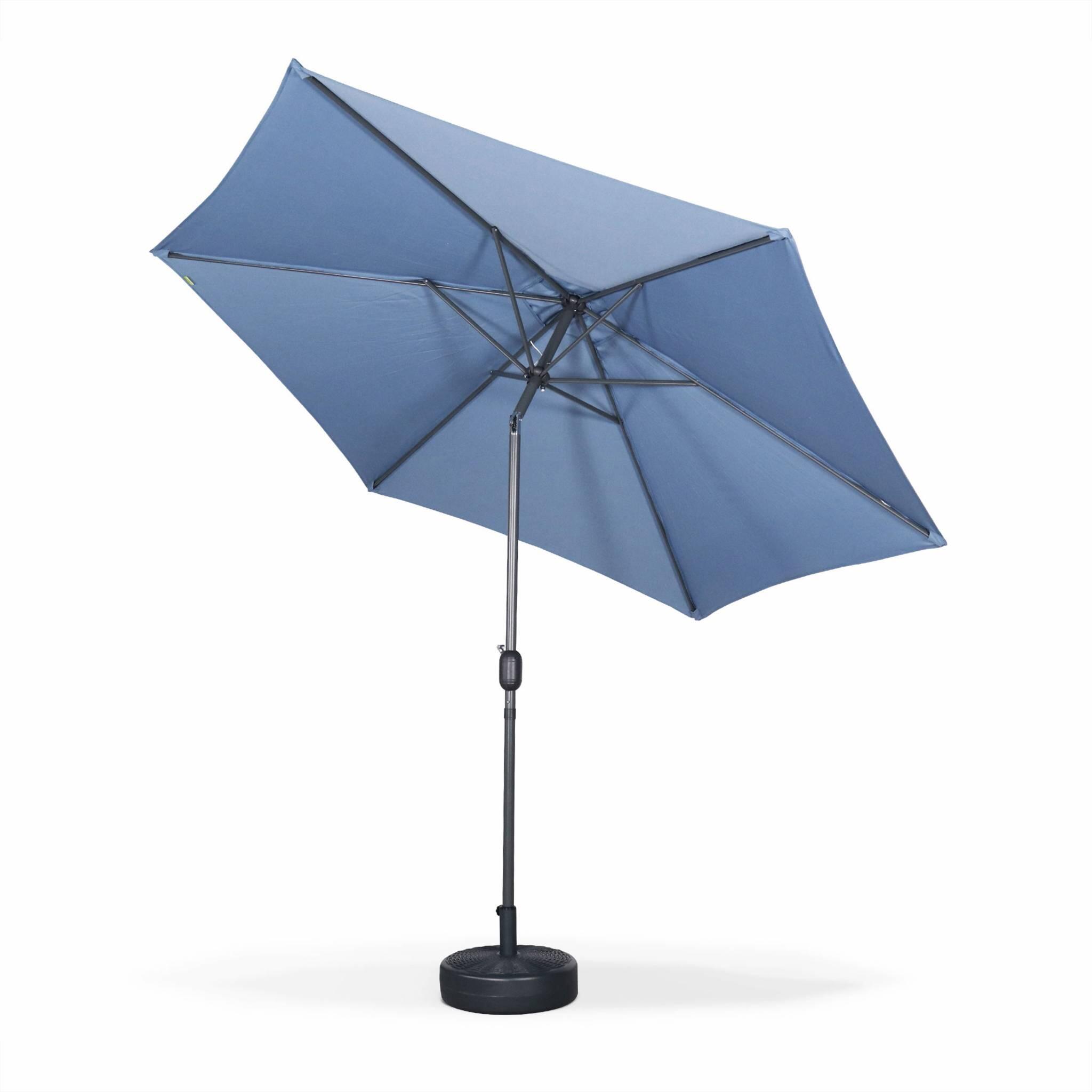 Parasol redondo, 3x3m, Azul 5/6
