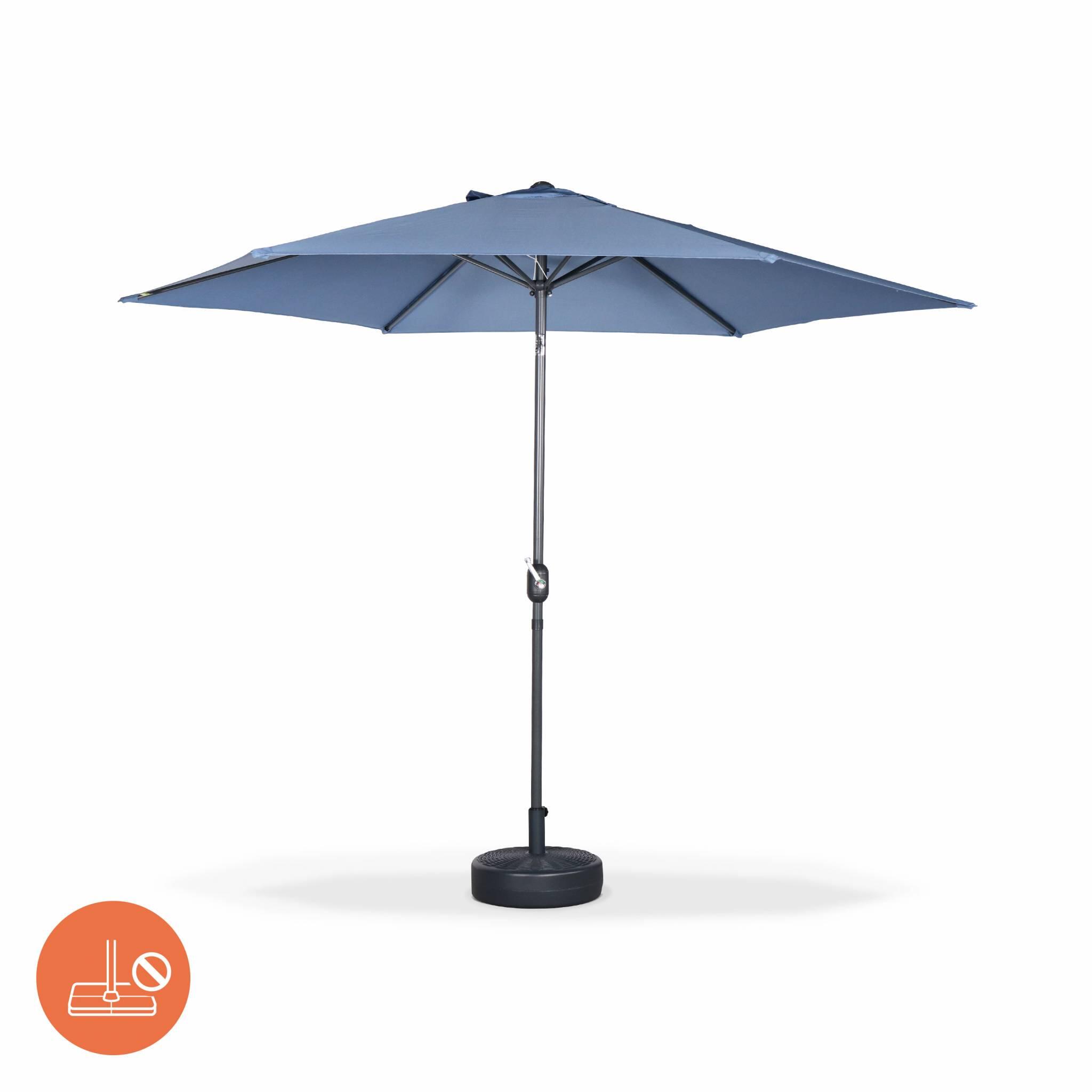 Parasol redondo, 3x3m, Azul 4/6