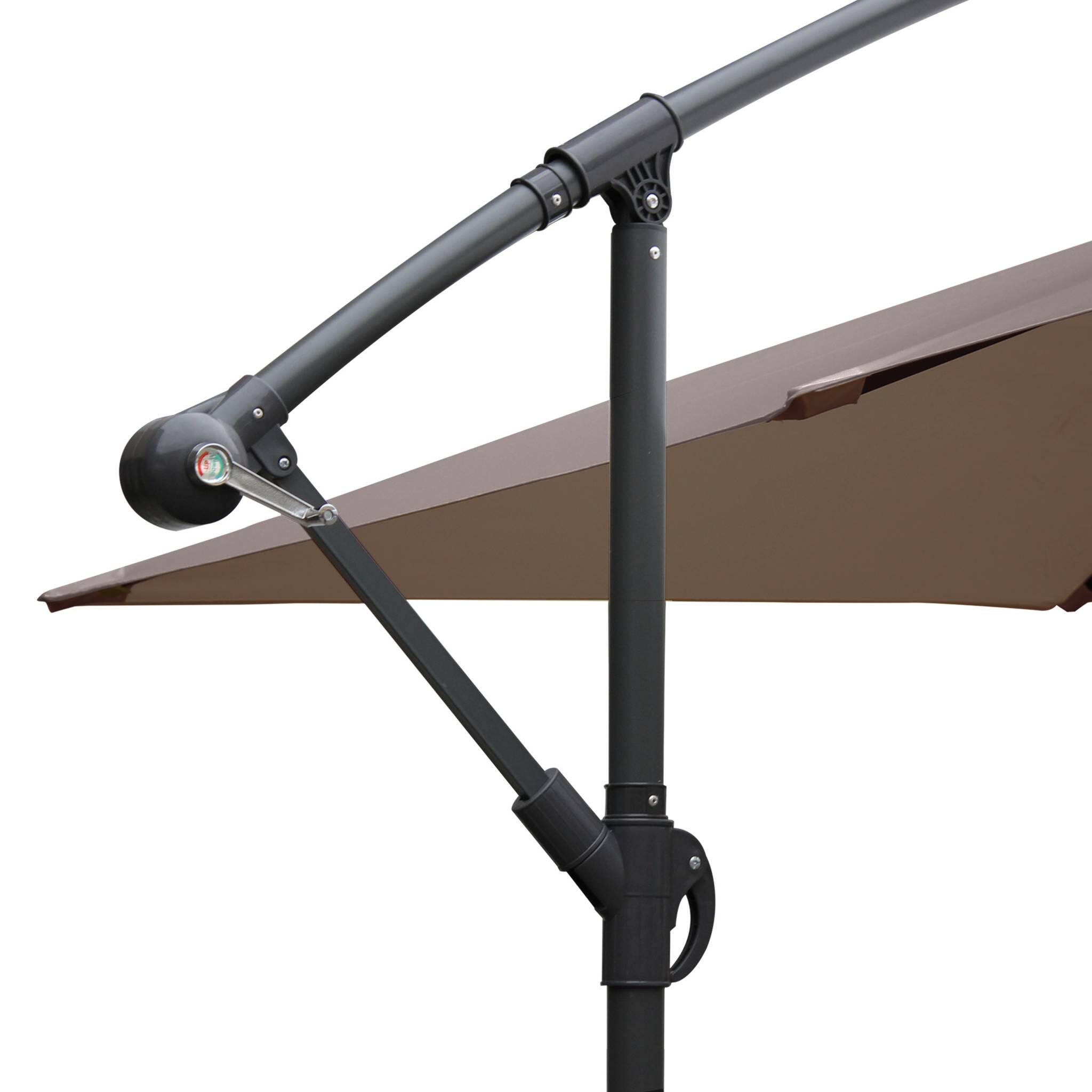 3x3m guarda-sol quadrado offset, Taupe 5/6