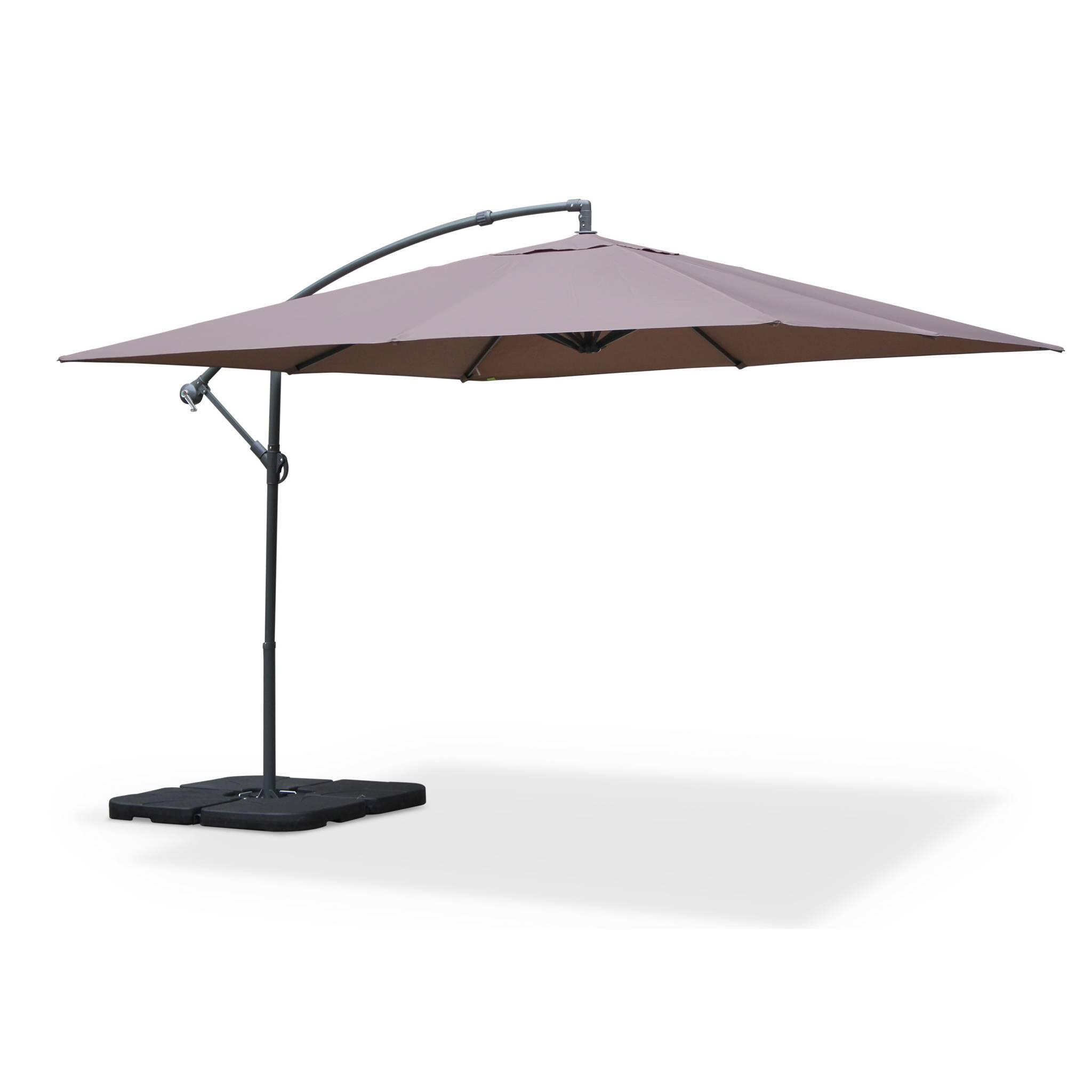 3x3m guarda-sol quadrado offset, Taupe 3/6