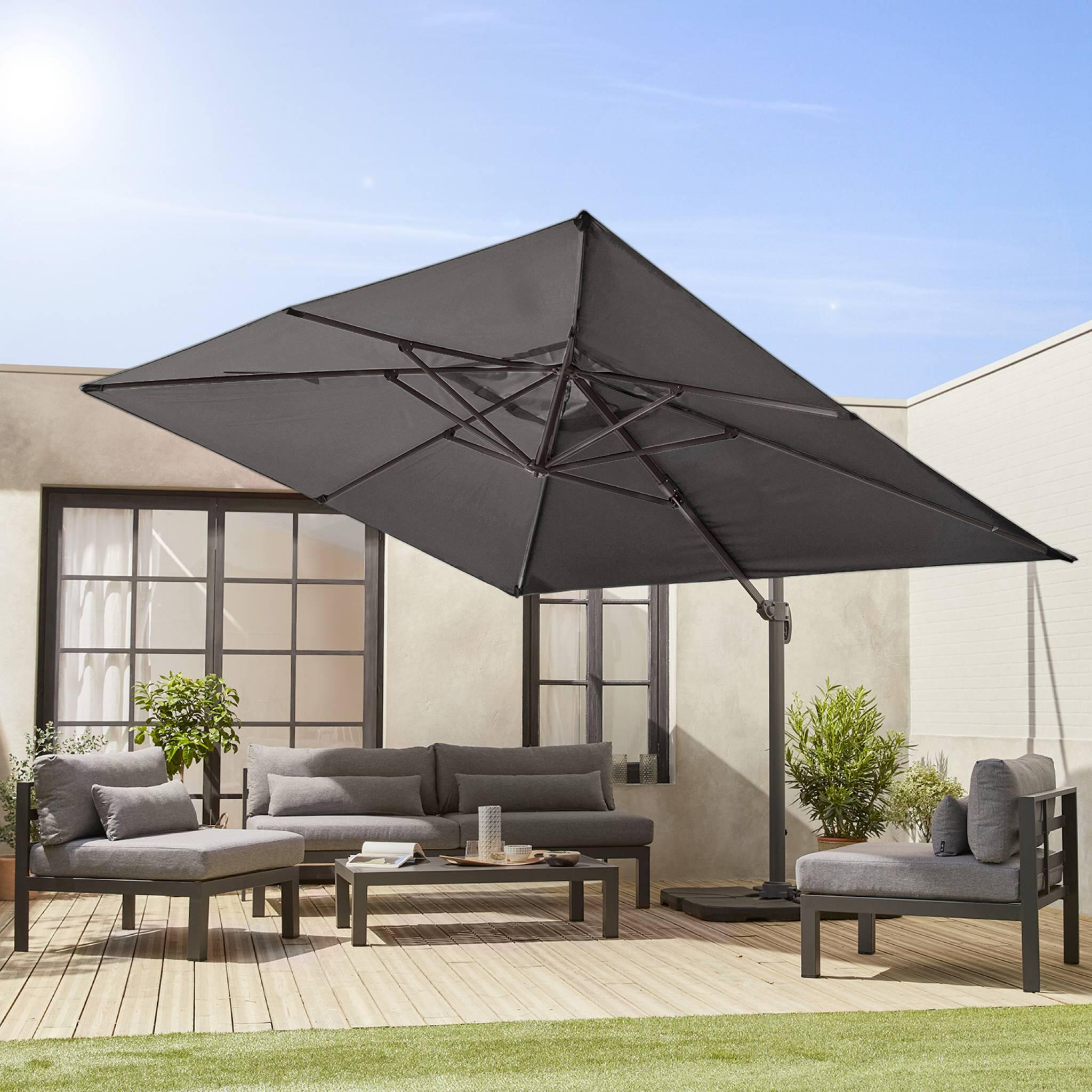 Lona protectora para 3x4m sombrilla, Gris 4/4