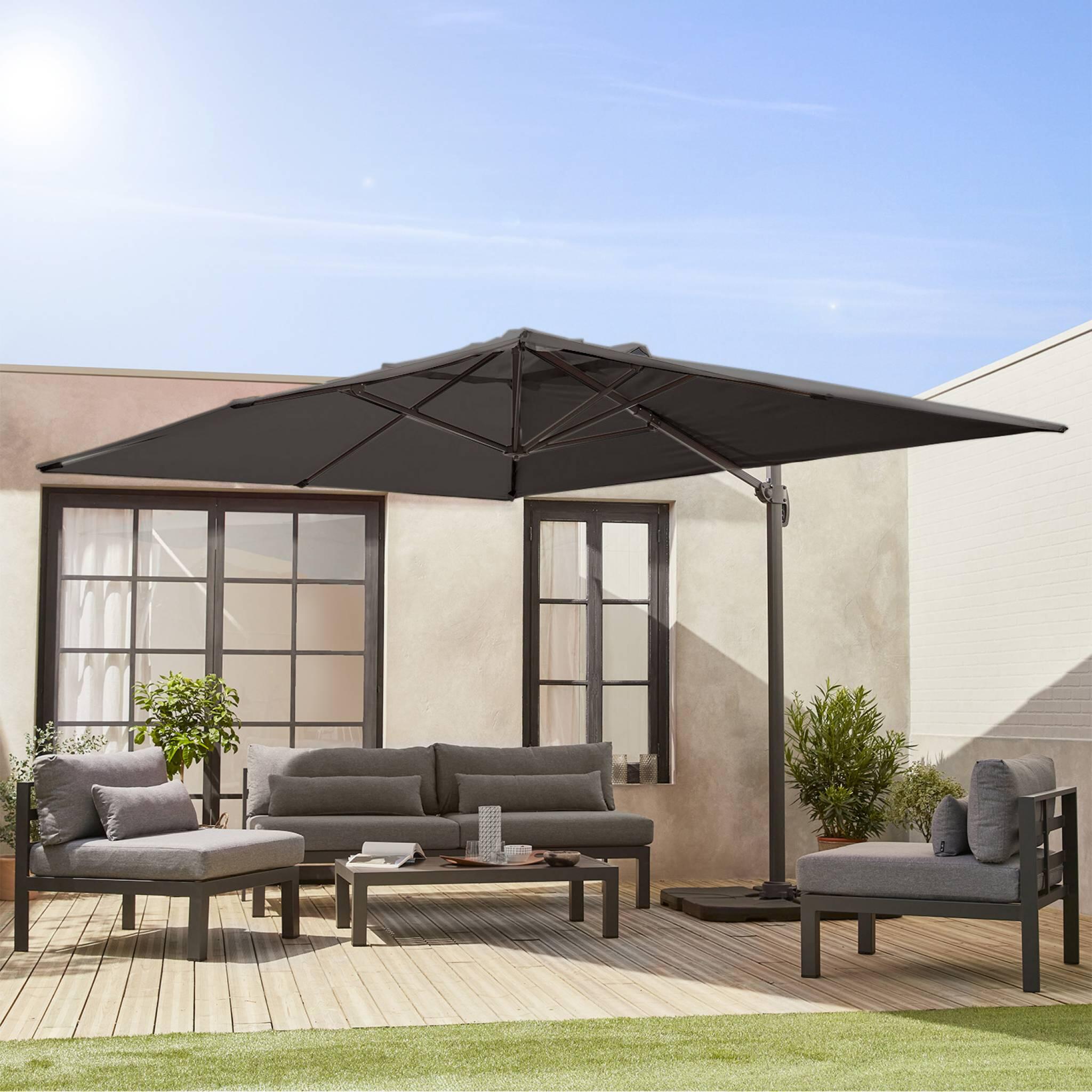Lona protectora para 3x4m sombrilla, Gris 3/4