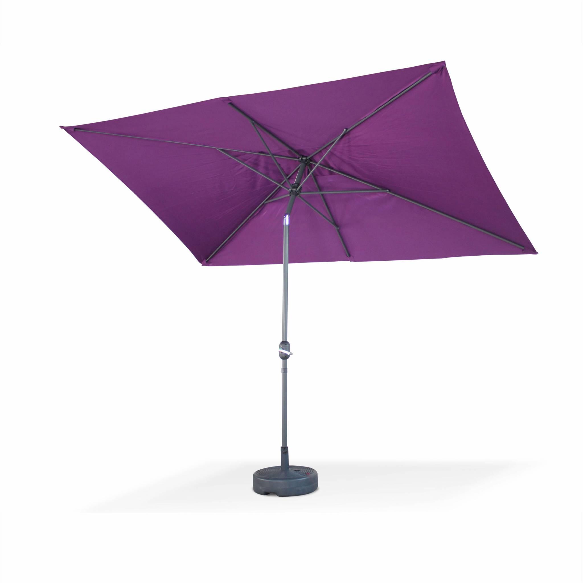 Parasol rectangular, 2x3m, Violeta 3/5