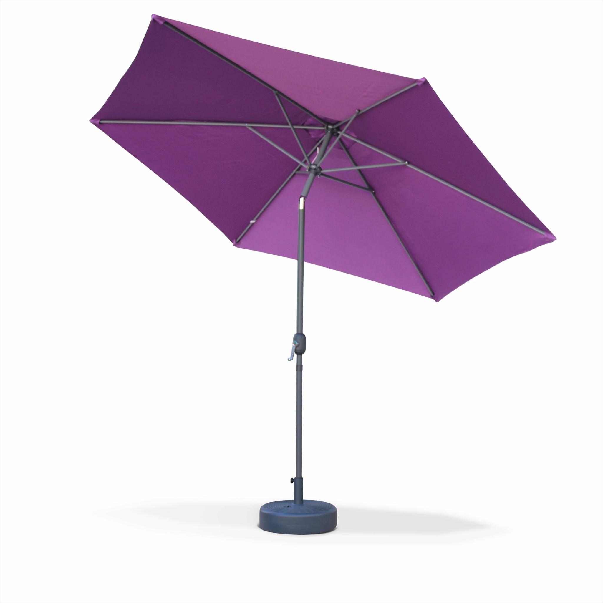 Parasol redondo, 3x3m, Violeta 4/6