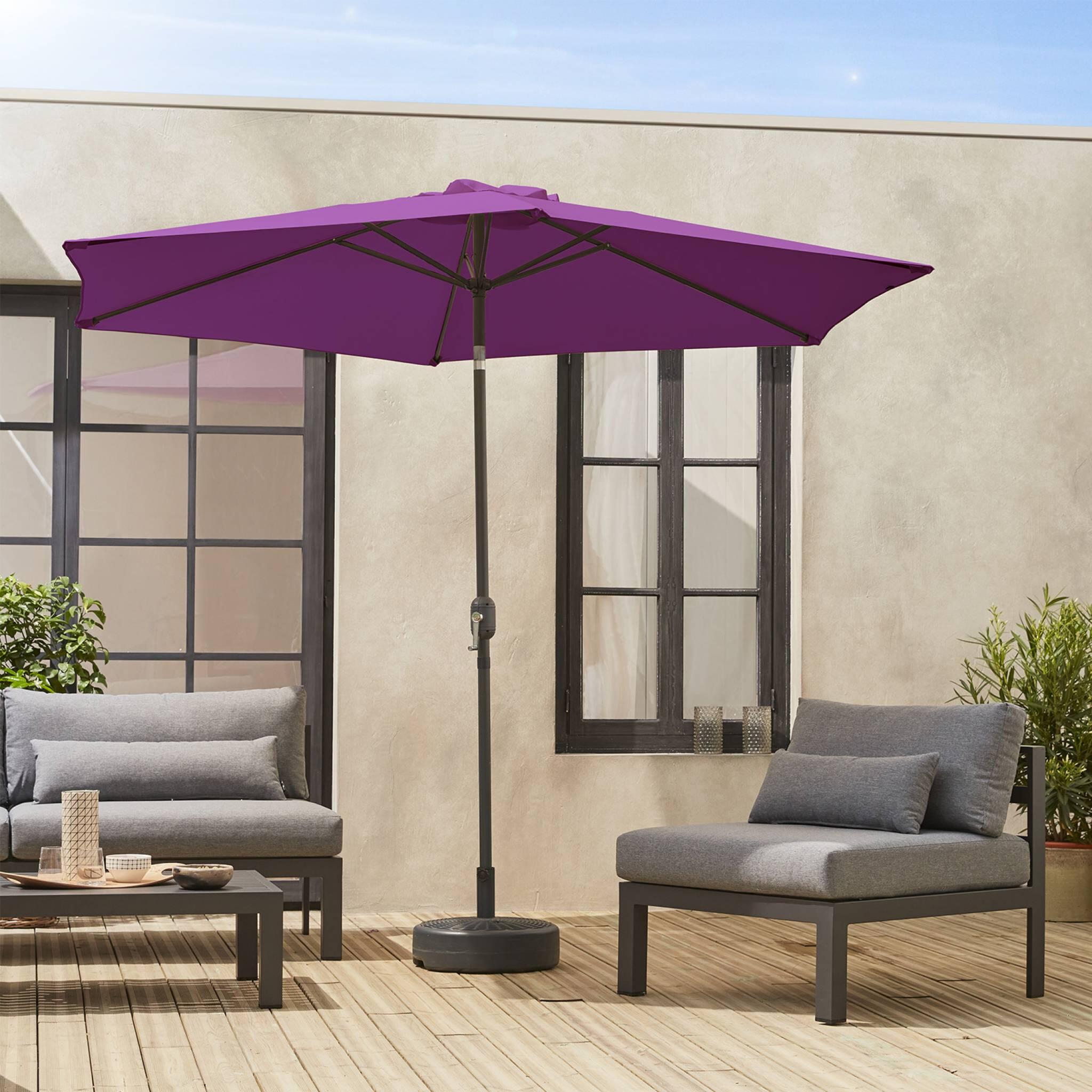 Parasol redondo, 3x3m, Violeta 2/6