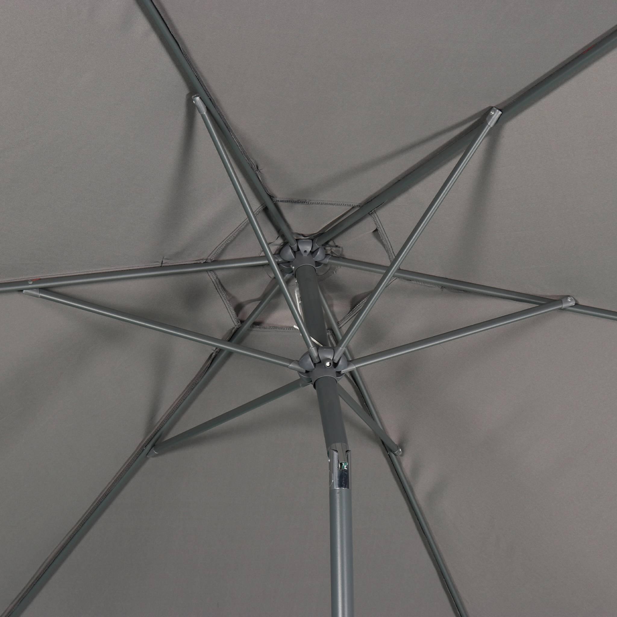 Parasol redondo, 3x3m, Gris 5/6