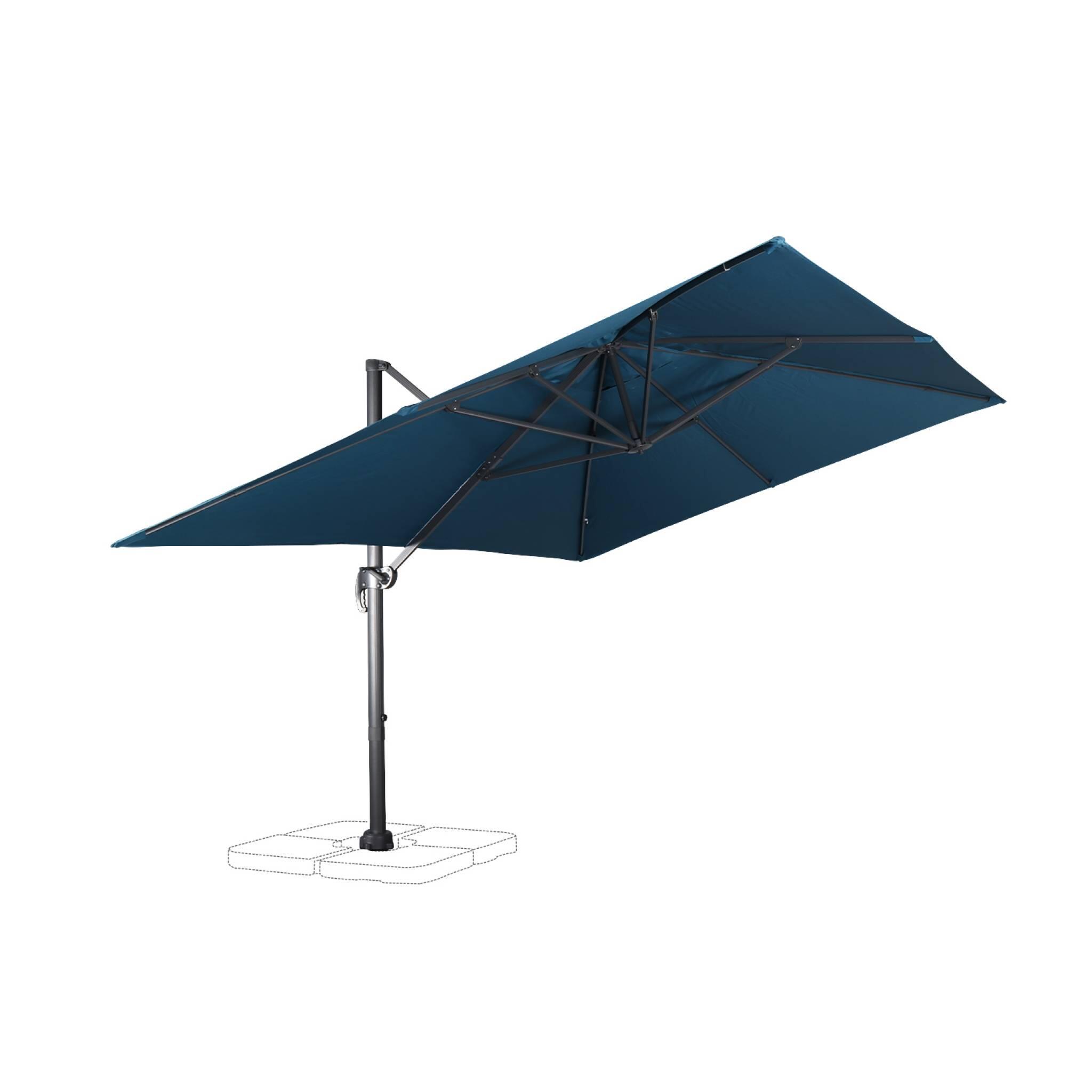 3x4m guarda-sol retangular, Azul esverdeado 5/5