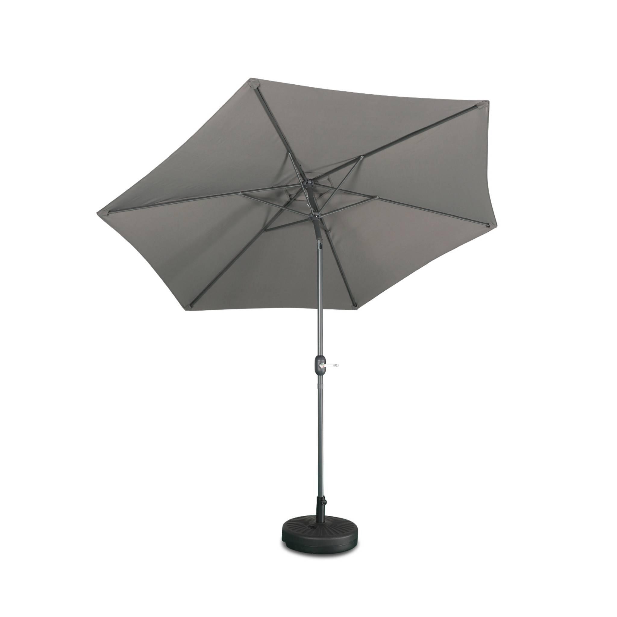 Parasol redondo, 3x3m, Gris 4/6