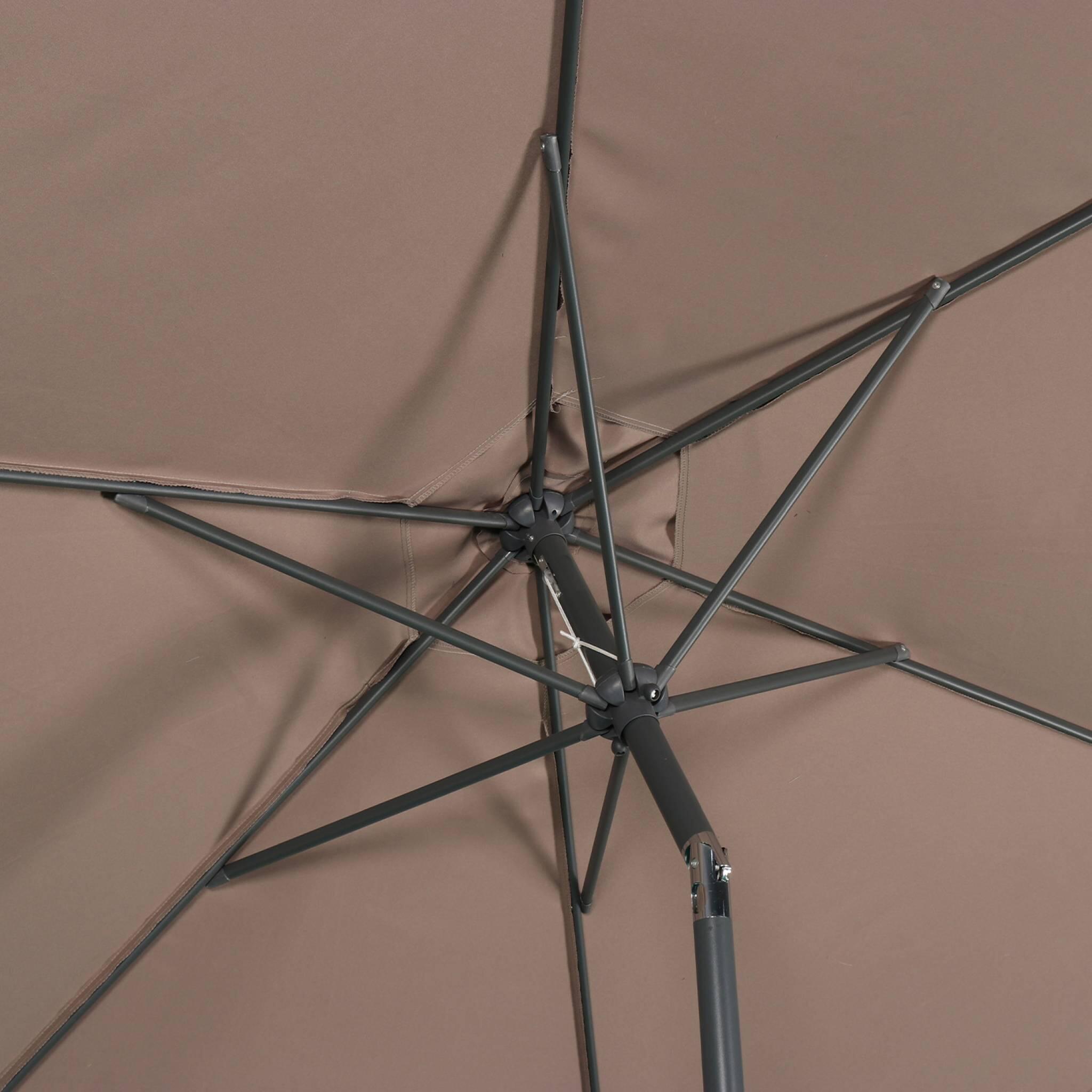 Parasol redondo, 3x3m, Pardo 5/6