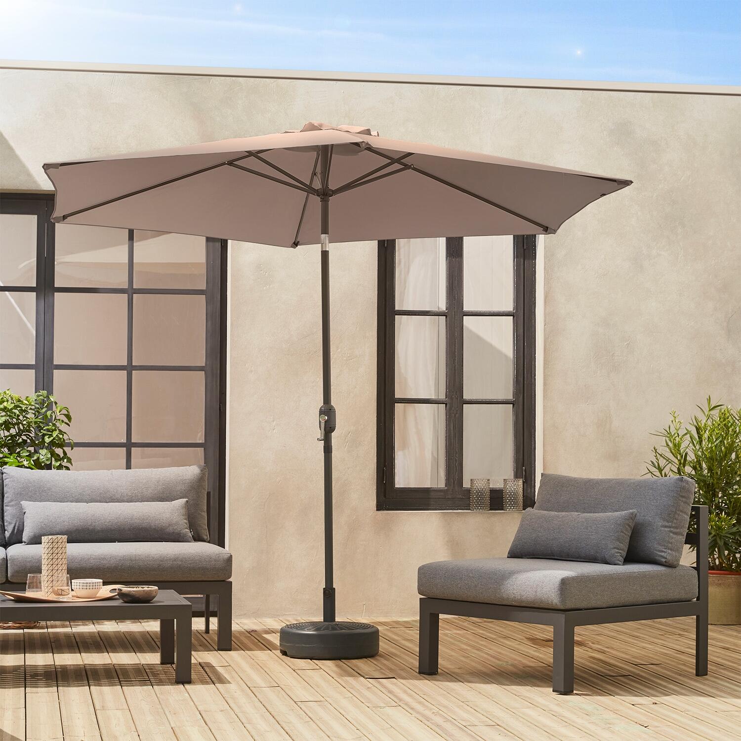 3m guarda-sol redondo, Taupe