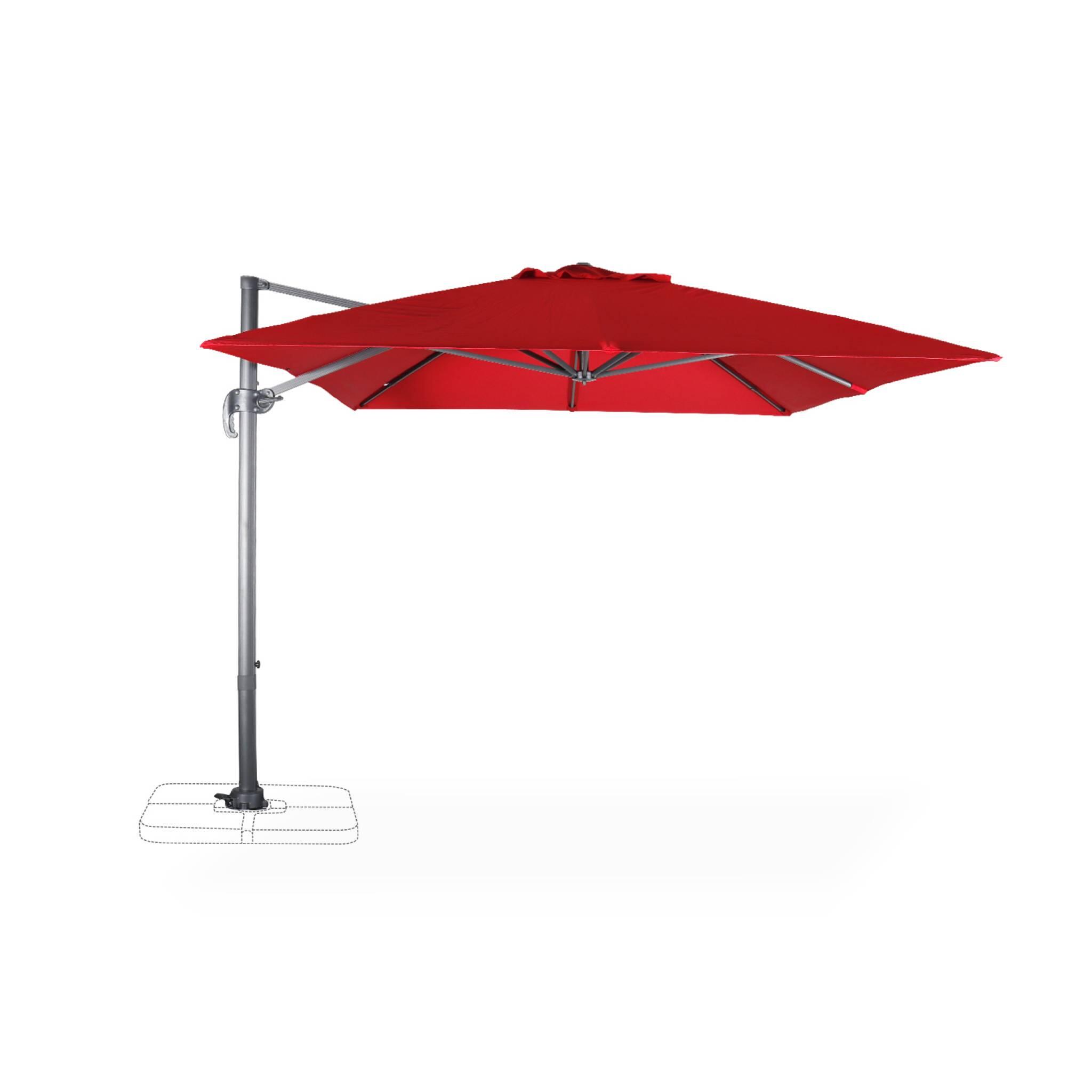 3x4m guarda-sol retangular, Vermelho 4/5