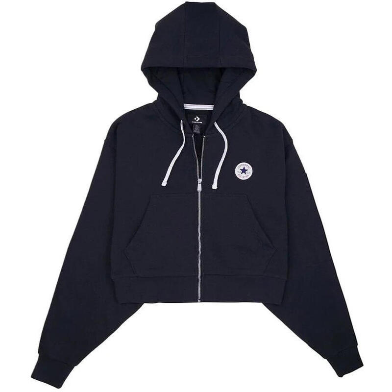 Sudadera Converse Retro Full-Zip Hoodie, Negro, Mujer