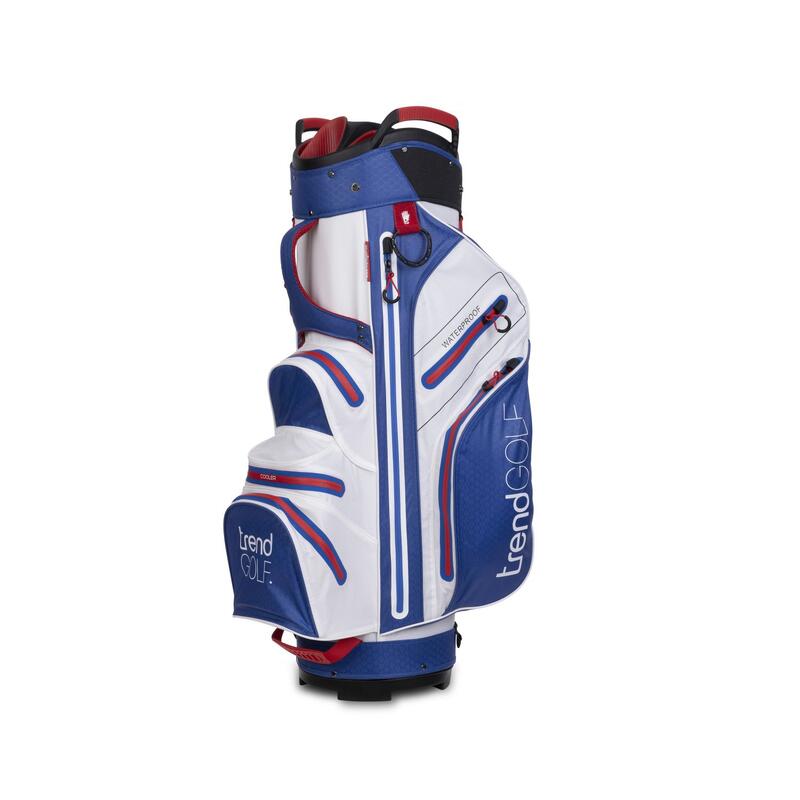 Bolsa de golf trendGOLF Rainline Pro impermeable blanco/azul/rojo