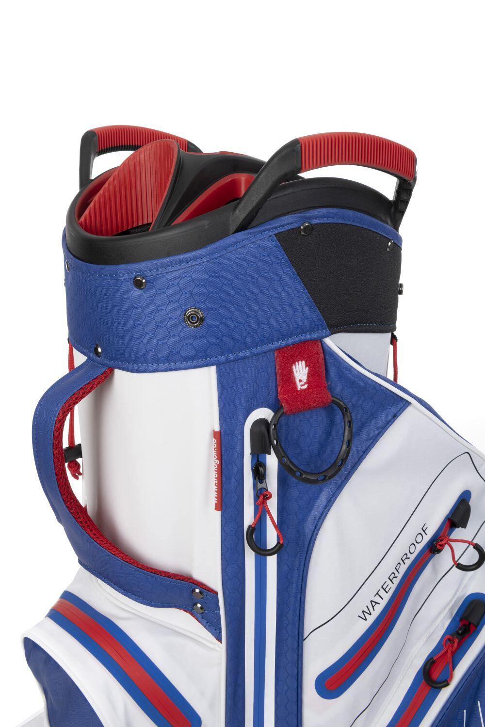Bolsa de golf trendGOLF Rainline Pro impermeable blanco/azul/rojo 2/7