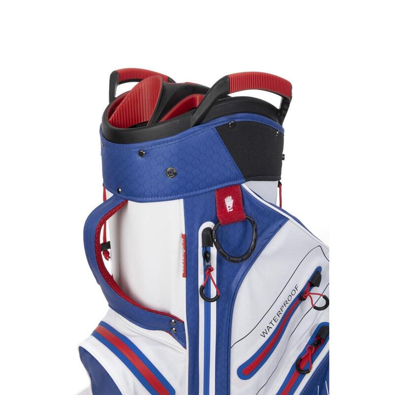 Bolsa de golf trendGOLF Rainline Pro impermeable blanco/azul/rojo