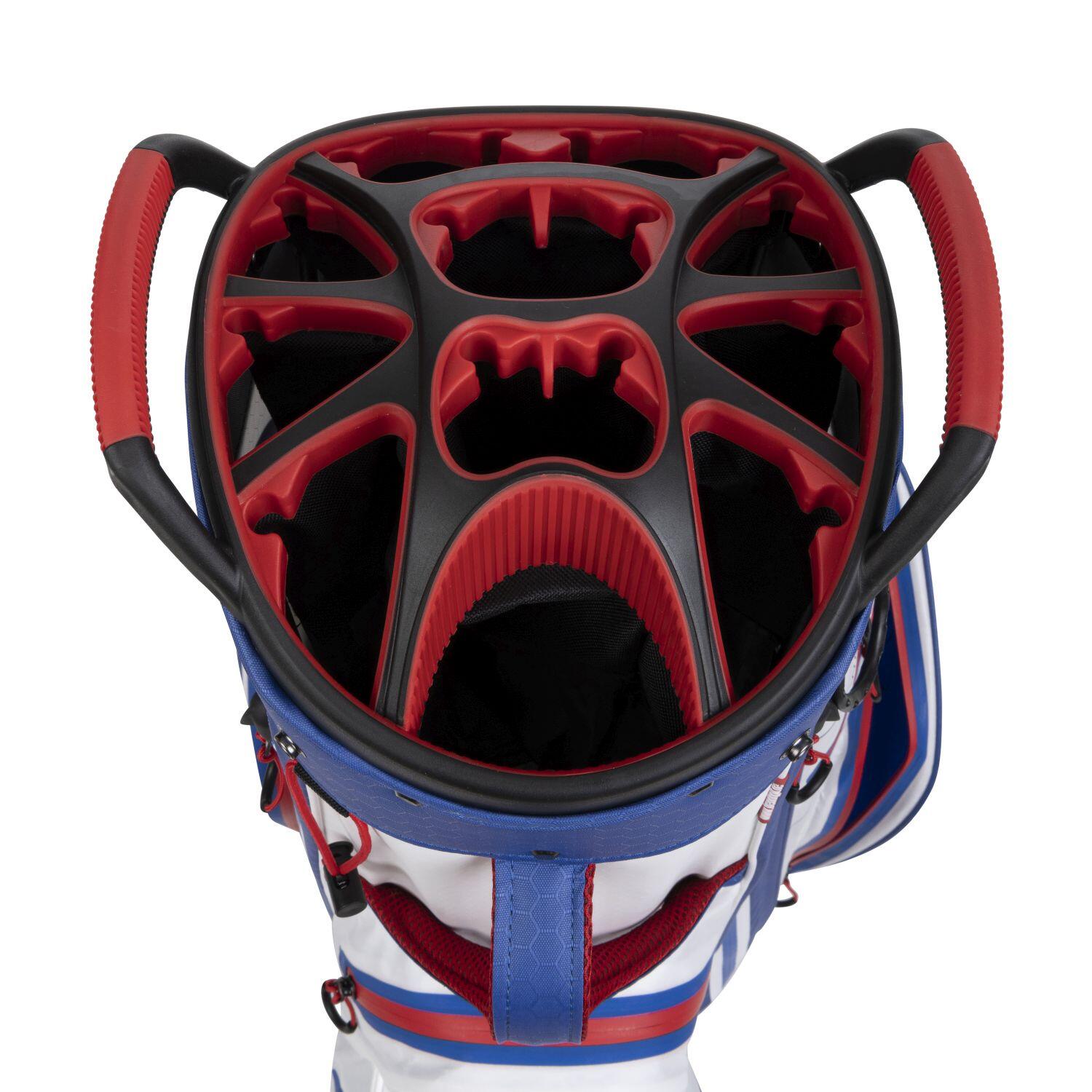 Bolsa de golf trendGOLF Rainline Pro impermeable blanco/azul/rojo 6/7